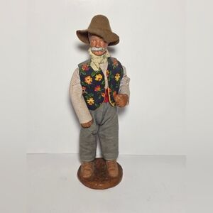 Vintage 1974 M. Greco Signed Italian Folk Art Terracotta Figurine - Handmade